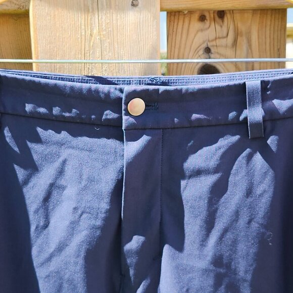 LULULEMON ABC Classic-Fit Trouser 32"L Warpstreme Men's Size 14 NAVY - Picture 8 of 9